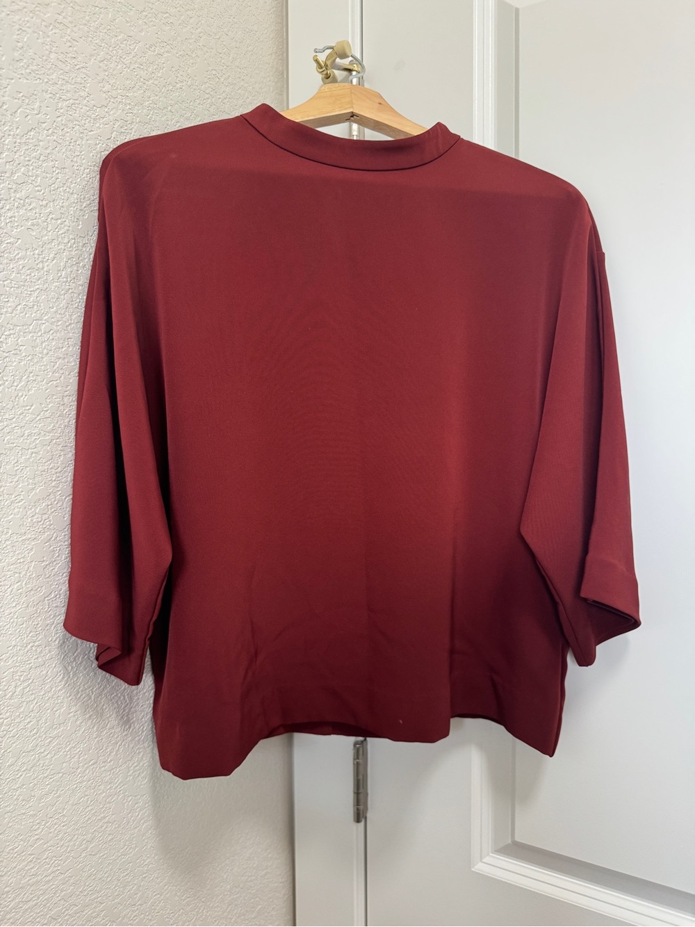 Uniqlo Deep Red Crewneck Top